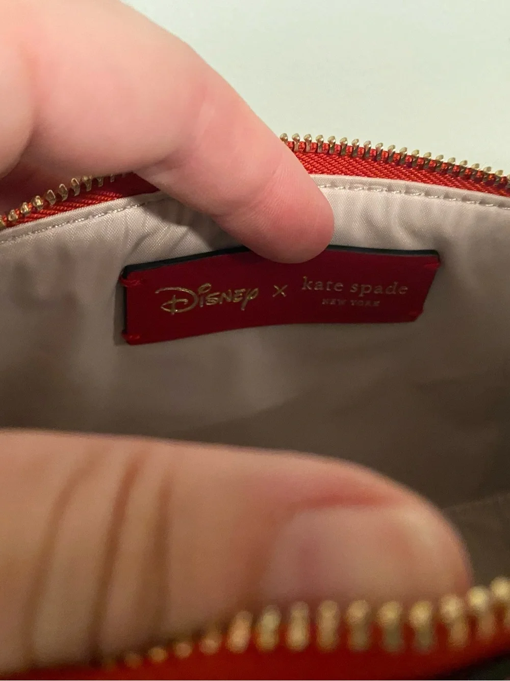 EUC kate spade x Disney Red 101 Dalmatians Cruella Cosmetic Pouch